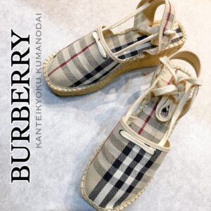 【質屋かんてい局松山久万ノ台店】BURBERRYのエスパドリーユお買取り致しました☆